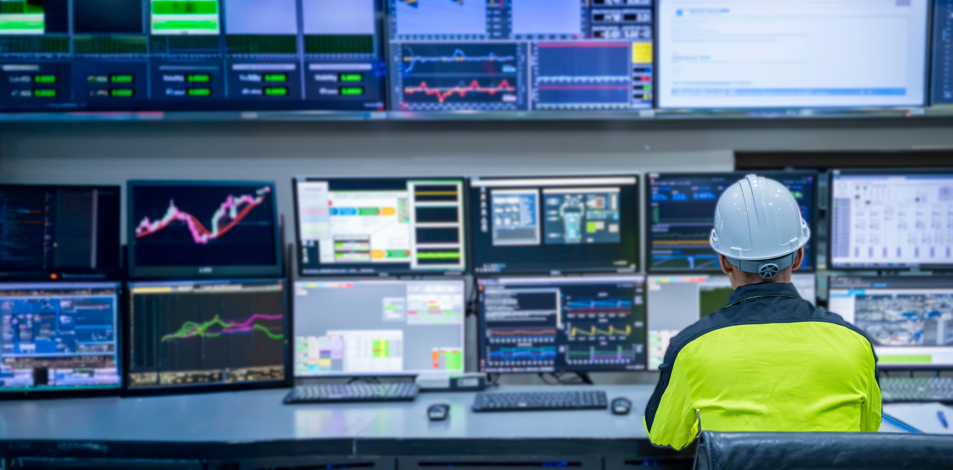 Operators reviewing quality systems in a control room